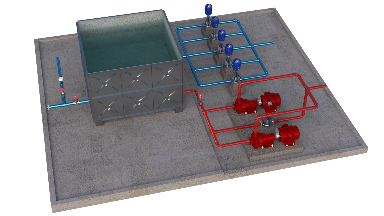 BMS graphics example: Fire Pump